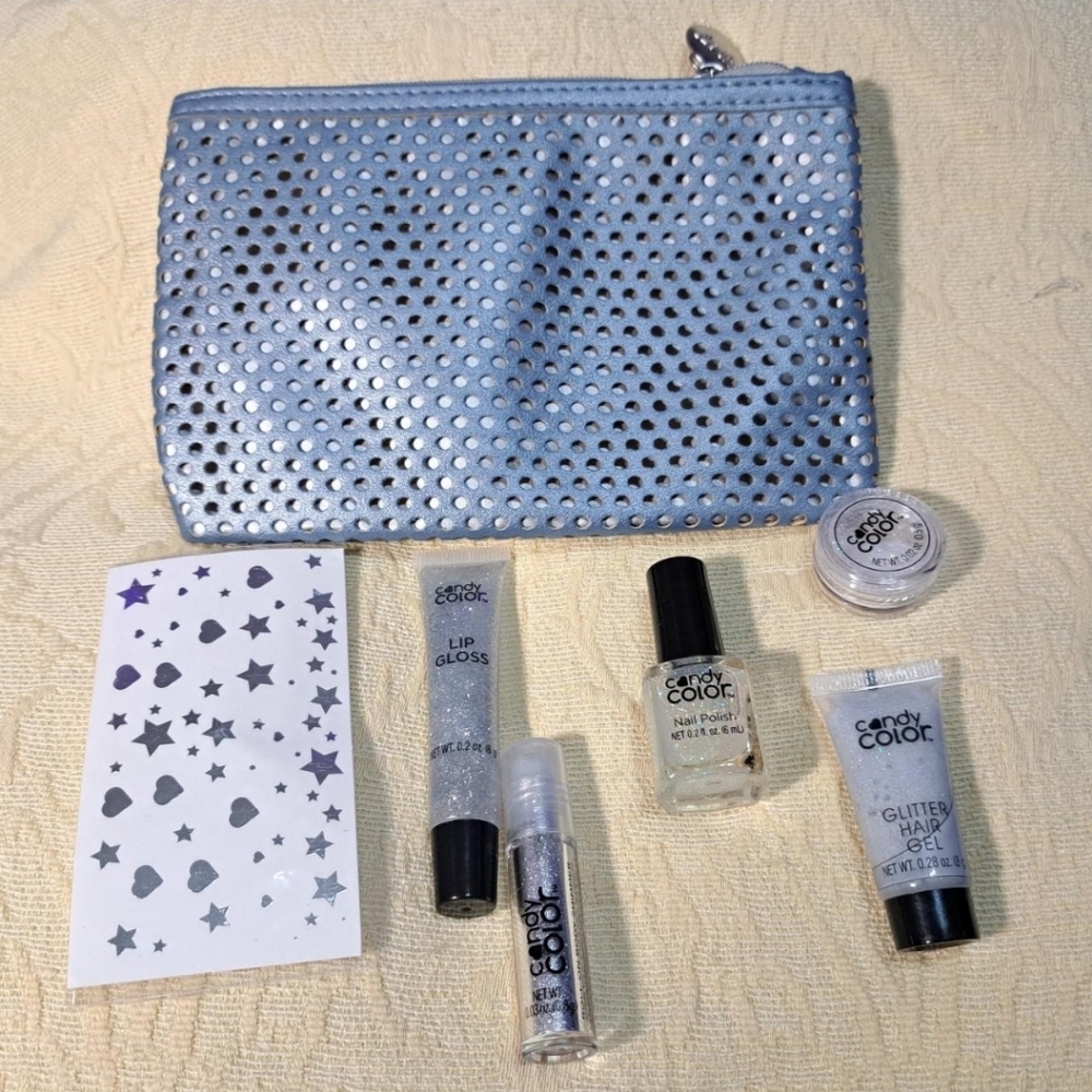 Gold and Silver Glitter Sets with Ipsy Bags.
